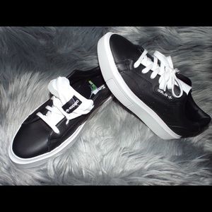 Adidas Black & white Platform sneakers